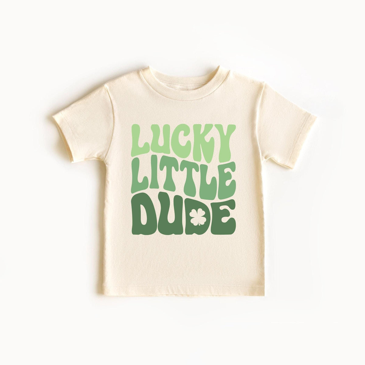 Lucky Little Dude - St. Patrick's Day Kids Shirt - Cute Irish  - Funny St. Patrick's Bodysuit - Irish Boys Tee - Lucky Bodysuit- Natural