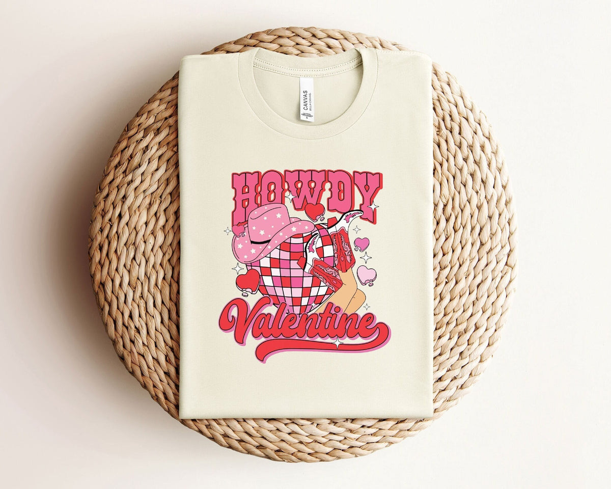 Howdy Valentine Shirt - Country Girl T-Shirt - Cowgirl Valentine's Day Outfit - Valentine's Day Shirt - Cowgirl Valentine's Gift - Cowgirl