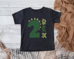 Two Rex Birthday Shirt - 2nd Birthday Dinosaur Shirt - Dinosaur Theme Party Shirt - Dino Birthday Boy Tee - Kids Shirt - T-Rex Bday Tee