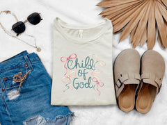 Child of God T-Shirt - Christian Gift - Coquette Shirt - Faith Shirt - Church Shirt - Gift for Her - Inspirational Tee - Bible Verse Shirt