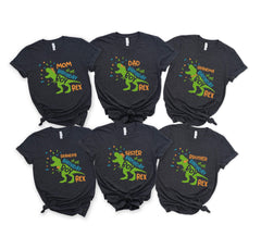 Dinosaur Birthday Shirts - Custom Dinosaur Party T-Shirts - T-Rex Birthday Boy Tees - Matching Shirts - Two Rex - Three Rex - Birthday Rex