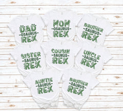 Dinosaurus Family Shirt - Dinosaur Rex Family T-Shirts - Momosaurus Rex - Dadosaurus Rex - Dino Rex Birthday Shirts - Matching Dinosaur Tees