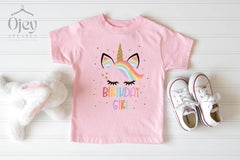 Unicorn Birthday Shirt - Birthday Girl T-Shirt - Unicorn Theme Party - Girls Birthday Party Shirt - Daughter Birthday Gift - 1st Birthday