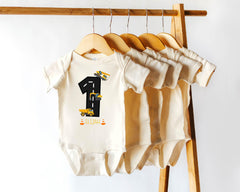 1st Birthday Construction Shirt - Custom Construction Shirt -One Year Construction Bodysuit - One And Digging It - Dump Truck Shirt