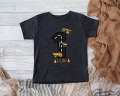 1st Birthday Construction Shirt - Custom Construction Shirt -One Year Construction Bodysuit - One And Digging It - Dump Truck Shirt