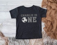 Custom Soccer Toddler Shirt - 1st Birthday Soccer  Kids Tee - Soccer Theme Birthday - Birthday Boy Soccer Bodysuit - Toddler Soccer Kids