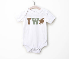 2nd Birthday Toddler Shirt - Football Theme Kids Tee - Second Birthday Bodysuit - Toddler Boy Shirt - Touchdown T-Shirt - Two Outfit