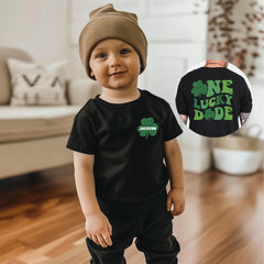 One Lucky Dude Shirt -Custom St. Patricks Shirt - St. Patrick Kids Name T-Shirt - Lucky St. Patrick Gift - Irish Toddler Shirt - Boys Shirt