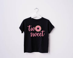 Two Sweet Birthday Shirt - 2nd Birthday Shirt - Donut Birthday Theme Party - Donut Birthday Shirt - Kids Birthday Party Shirt