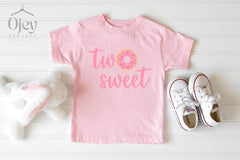Two Sweet Birthday Shirt - 2nd Birthday Shirt - Donut Birthday Theme Party - Donut Birthday Shirt - Kids Birthday Party Shirt