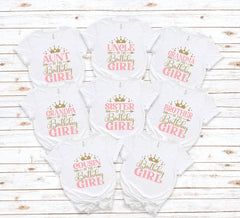 Birthday Girl T-Shirts - Family Birthday Tees - Birthday Princess Kids Shirt - Crown Tee - Birthday Party Matching T-Shirts - Queen Shirt