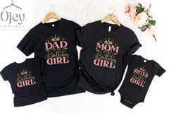 Birthday Girl T-Shirts - Family Birthday Tees - Birthday Princess Kids Shirt - Crown Tee - Birthday Party Matching T-Shirts - Queen Shirt