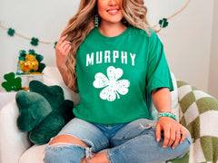 Custom Shamrock Shirt - Personalized Last Name - Shamrock Tee - Custom St. Patrick's Day - Lucky T-Shirt - Irish Tee - Ireland Name