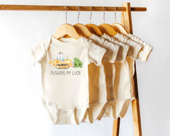 Pushing My Luck Toddler Shirt - Tractor St. Patrick Shirt - Irish Boy Bodysuit - Boy St. Patrick Outfit - Lucky Dude Shirt - St.Patrick Gift