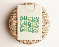 Lucky Shirt - Retro St. Patricks Shirt - Lucky Irish T-Shirt - St. Patricks Gift - Lucky Shamrock Shirt - Irish Day Tee - Four Leaf Clover