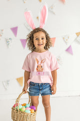 Girl Easter Toddler Shirts - Custom Easter Shirts for Kids - Personalized Easter Bunny Shirt - Easter Day Girls Outfit - Spring Easter Shirt