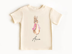 Personalized Kids Girls Easter Shirts - Baby Easter Bodysuit - Toddler Bunny Name Shirt  - Cute Easter Girls Gift