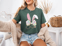 Easter Nurse Bow T-Shirt - Easter Nurse Coquette Tee - Funny Easter Gift - Bunny Ears Shirt - Easter Gift For Nurse - Stethoscope Nurse Tee
