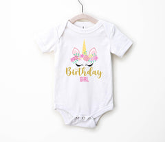 Unicorn Birthday Girl Shirt - Unicorn Theme Party T-Shirt - Girls Birthday Party Shirt - Unicorn Birthday Gift Shirt - Birthday Girl Outfit