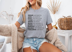 Black History Month Shirt, Dream Like Martin, Civil Rights Shirt, No Human Is Illegal Shirt, Black Lives Matter Tee, Love is Love T-Shirt