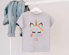 Unicorn Birthday Shirt - Birthday Girl T-Shirt - Unicorn Theme Party - Girls Birthday Party Shirt - Daughter Birthday Gift - 1st Birthday