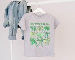 God Says St. Patrick Kids Shirts - Christian St. Patrick Shirt - Toddler St. Patrick Shirt - St. Patricks Gift - Lucky Shamrock Kids Shirt