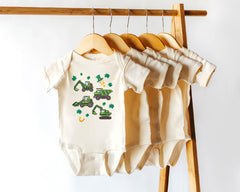 Excavator St. Patrick Shirt for Kids - Shamrock Truck Boy T-Shirt - Construction Excavator Kids Shirt - St. Patrick Truck Shirt