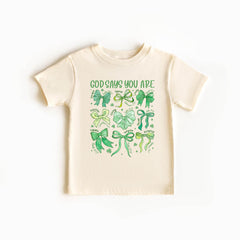 God Says St. Patrick Kids Shirts - Christian St. Patrick Shirt - Toddler St. Patrick Shirt - St. Patricks Gift - Lucky Shamrock Kids Shirt