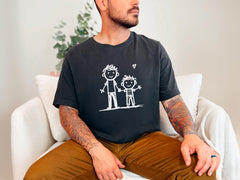 Custom Dad T-Shirt - Custom Drawing Shirt - Fathers Day Gift - Gift From Daughter/Son - Dad Tee - Best Dad Gift - Kids Drawing Tee