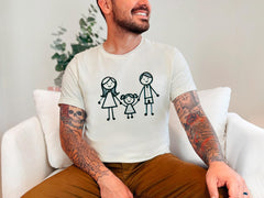 Custom Dad T-Shirt - Custom Drawing Shirt - Fathers Day Gift - Gift From Daughter/Son - Dad Tee - Best Dad Gift - Kids Drawing Tee