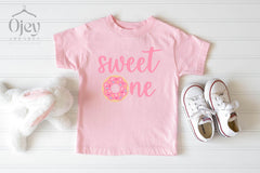 1st Birthday Girl Shirt - Sweet One Shirt - Girls Birthday Shirt - Donut Birthday Shirt - Donut Theme Party T-Shirt - Girl 1st Birthday
