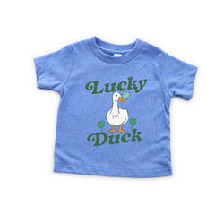 Lucky Duck Toddler Shirt - St Patrick's Day Kids Tee -  Irish Shamrock