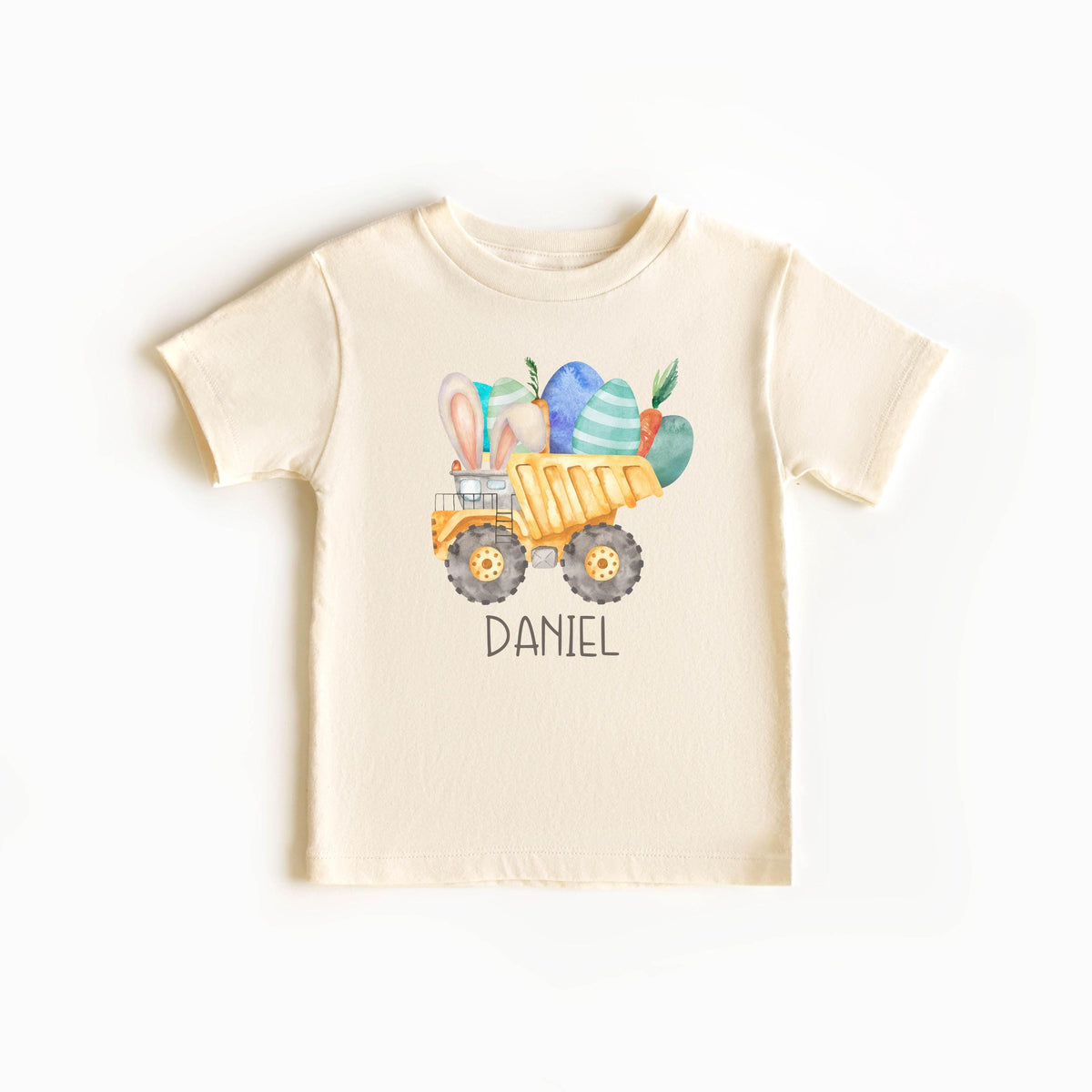 Custom Easter Kids Shirt - Toddler Easter Shirt - Eggs Dump Truck Shirt - Construction Easter Shirt with Name - Easter Boys Outfit