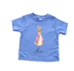 Personalized Kids Girls Easter Shirts - Baby Easter Bodysuit - Toddler Bunny Name Shirt  - Cute Easter Girls Gift