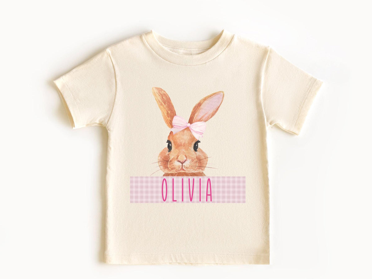 Girl Easter Toddler Shirts - Custom Easter Shirts for Kids - Personalized Easter Bunny Shirt - Easter Day Girls Outfit - Spring Easter Shirt