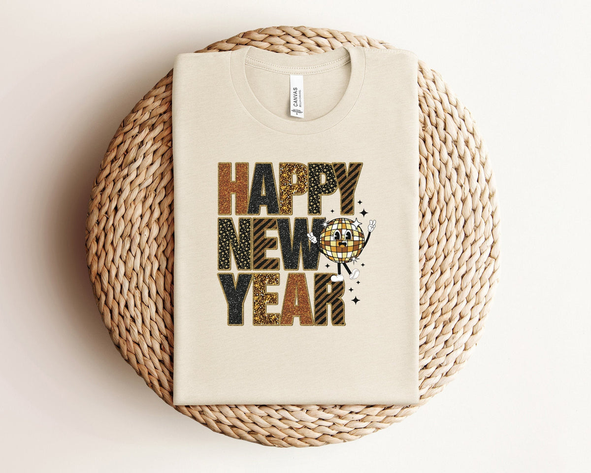Happy New Year 2026 Shirt, Retro New Years Shirt, Disco Ball Shirt, NYE 2026 T-Shirt, New Years Party, Boujee New Year 2026, New Years Gift