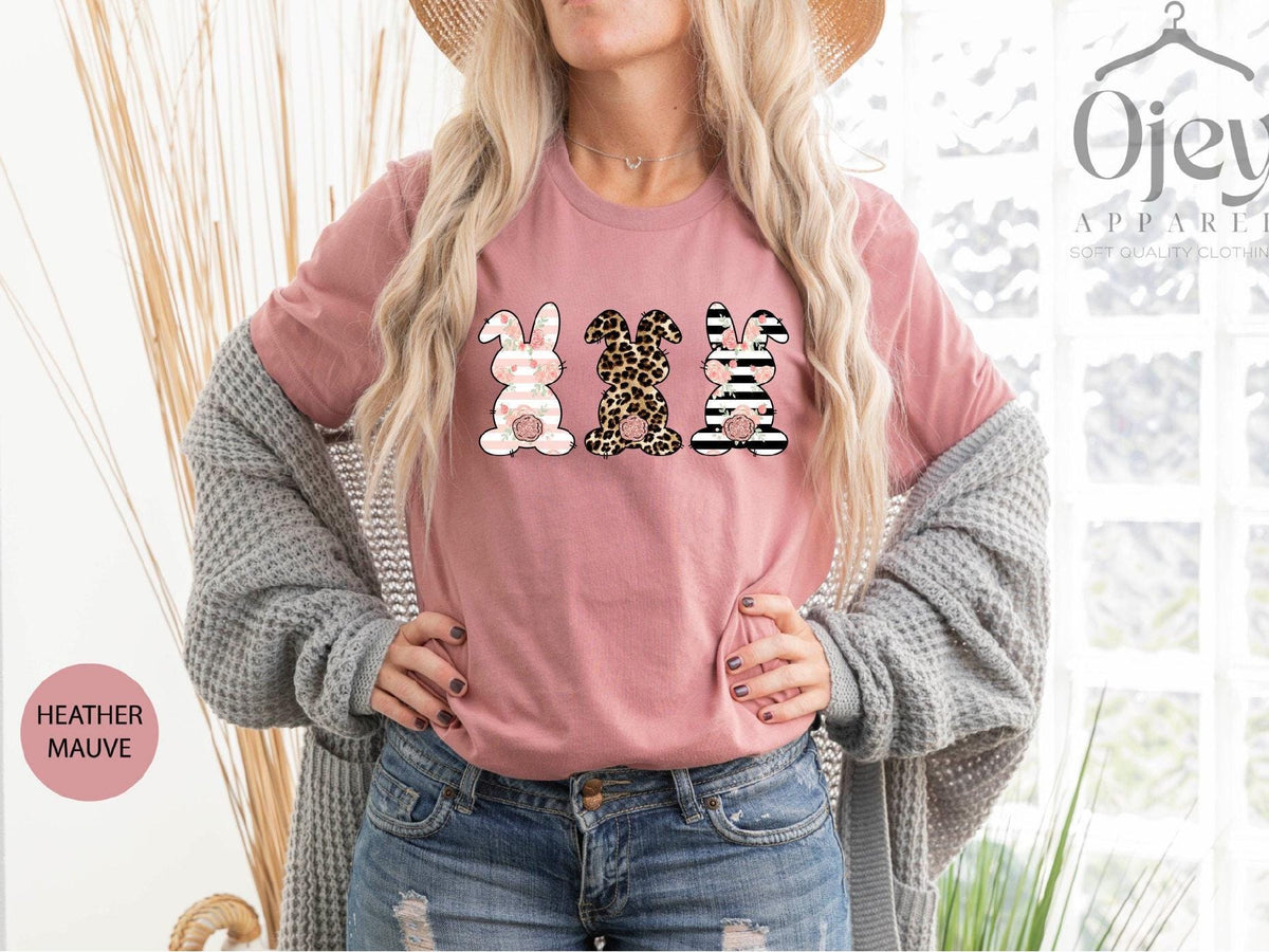 Cute Easter Bunny Shirt, Leopard Bunny Shirts, Easter Bunny Shirts, Floral Bunny Shirts, Family Easter Shirts, Easter Gift Shirts