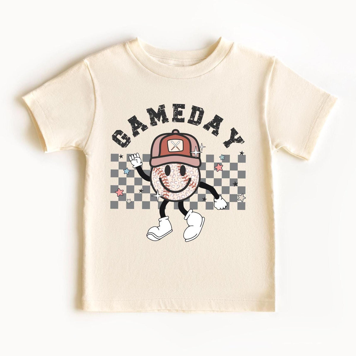 Baseball Game Day Kids T-Shirt - Game Day Baby Bodysuit - Cute Baseball Season - Retro Baseball Toddler Shirt - Baseball Mascot
