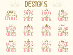 Birthday Girl T-Shirts - Family Birthday Tees - Birthday Princess Kids Shirt - Crown Tee - Birthday Party Matching T-Shirts - Queen Shirt