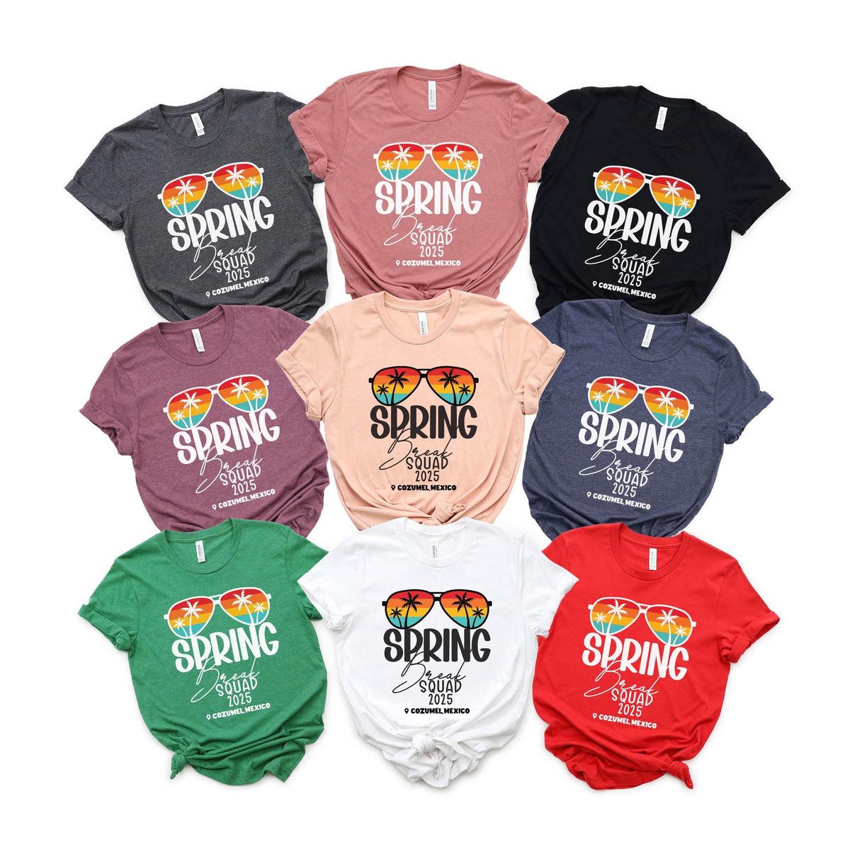 Custom Spring Break Crew Shirts - Spring Break Vacation Shirts - Family Spring Vacation T-Shirts - Spring Cruise - Girls Trip Vacation