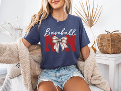 Baseball Mom Shirt - Coquette Baseball Mom T-Shirt - Baseball Mom Gift - Mother's Day Gift - Baseball Season Shirt - Boy Mom Baseball Tee