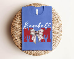 Baseball Mom Shirt - Coquette Baseball Mom T-Shirt - Baseball Mom Gift - Mother's Day Gift - Baseball Season Shirt - Boy Mom Baseball Tee