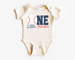 One Little Rookie Shirt - Baseball Birthday - 1st Birthday Bodysuit - Rookie of The Year Shirt - 1st Birthday Baseball - Baseball Party Tee