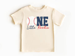 One Little Rookie Shirt - Baseball Birthday - 1st Birthday Bodysuit - Rookie of The Year Shirt - 1st Birthday Baseball - Baseball Party Tee