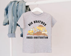 Big Brother Shirt - Big Brother Under Construction Shirt - New Brother Shirt - Brother To Be Shirt - Toddler Baby Announcement Shirt