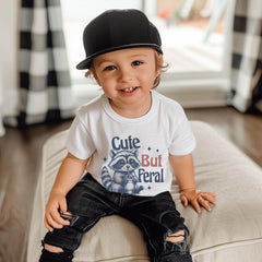 Cute But Feral Shirt -Kids Raccoon Shirt - Funny Toddler Raccoon Shirt - Feral Child Shirt - Raccoon T-Shirt - Gift for Kids - Baby Clothing