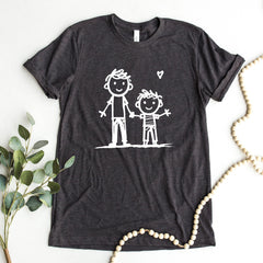 Custom Drawing T-Shirt - Kids Drawing Tee -  Photo Drawing Shirt - Kid Art Gift - Gift for Mom - Gift for Dad - Actual Drawing Shirt