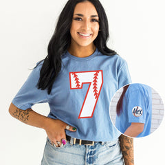 Customized Baseball T-Shirt - Sleeve Name Tee - Baseball Mom Shirt - Personalized Number - Custom Team Number - Mom Jersey Shirt - Game Day