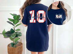 Custom Baseball Mom Shirt - Custom Name and Team Number - Baseball Gift - Cheer Mom T-Shirt - Personalized Baseball - Game Day Tee