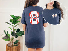 Custom Baseball Mom Shirt - Custom Name and Team Number - Baseball Gift - Cheer Mom T-Shirt - Personalized Baseball - Game Day Tee